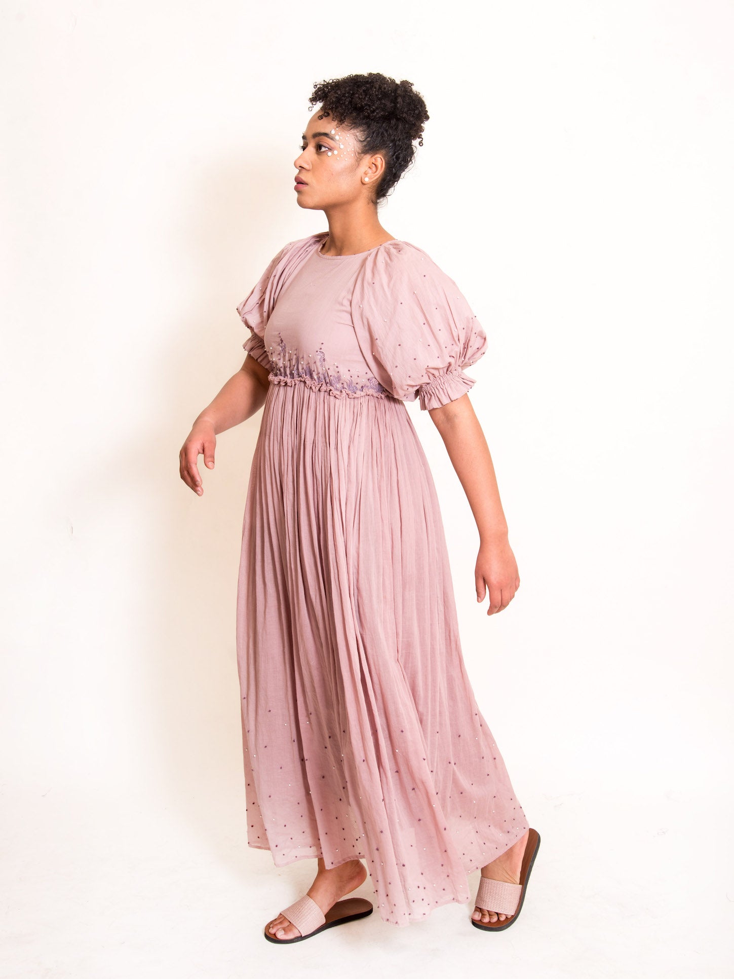 Coral Dress Mul Cotton - Ash Pink - OurDve