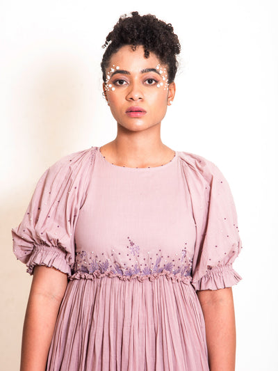 Coral Dress Mul Cotton - Ash Pink - OurDve