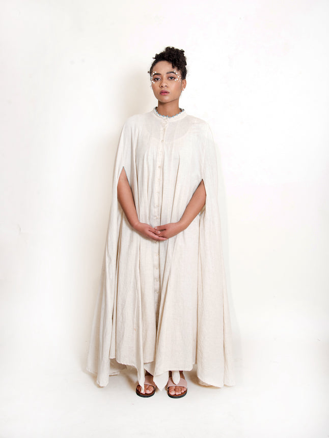 Crab Dress Handwoven - Beige - OurDve