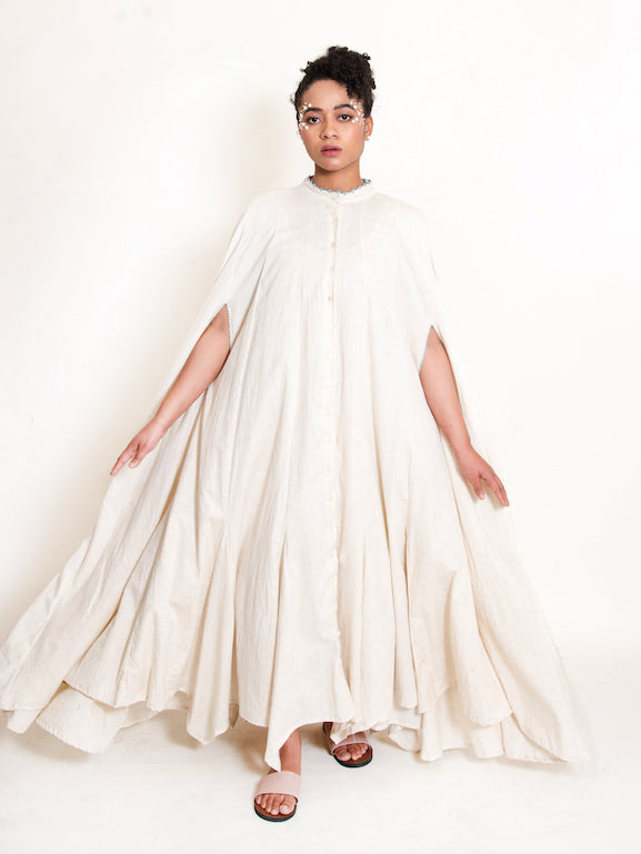 Crab Dress Handwoven - Beige - OurDve