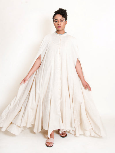 Crab Dress Handwoven - Beige - OurDve