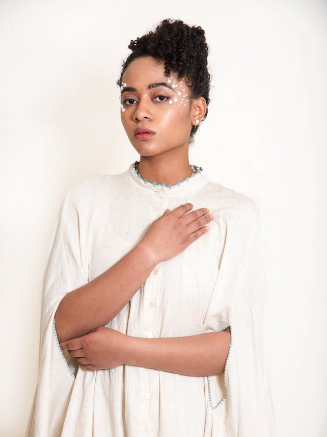 Crab Dress Handwoven - Beige - OurDve