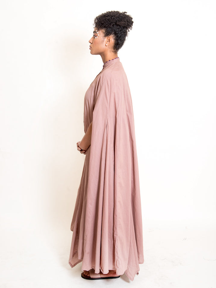 Crab Dress Mul Cotton- Ash Pink - OurDve