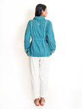 Cuttle Set (Top + Pants) Mul Cotton Turquoise Green - OurDve 