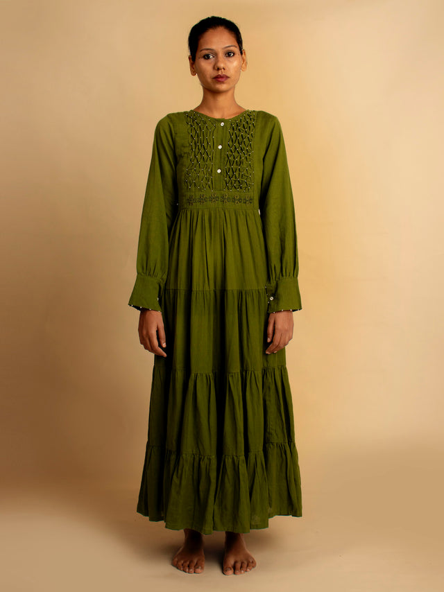 Dhari Dress - Green