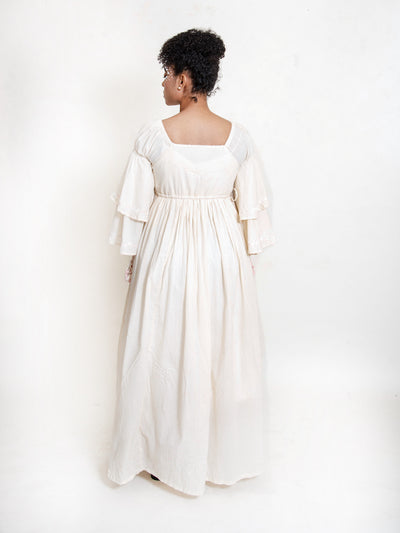 Dolph Dress Handwoven - Beige - OurDve