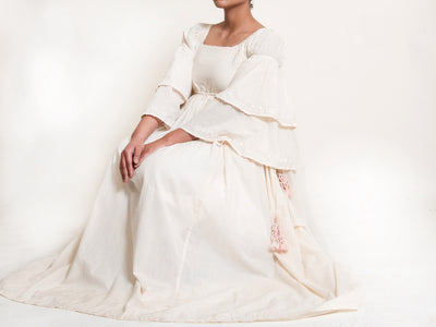 Dolph Dress Handwoven - Beige - OurDve