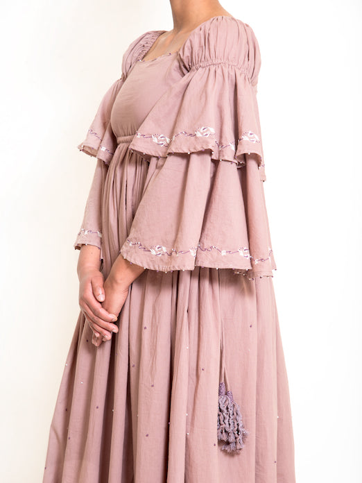 Dolph Dress Mul Cotton - Ash Pink - OurDve 