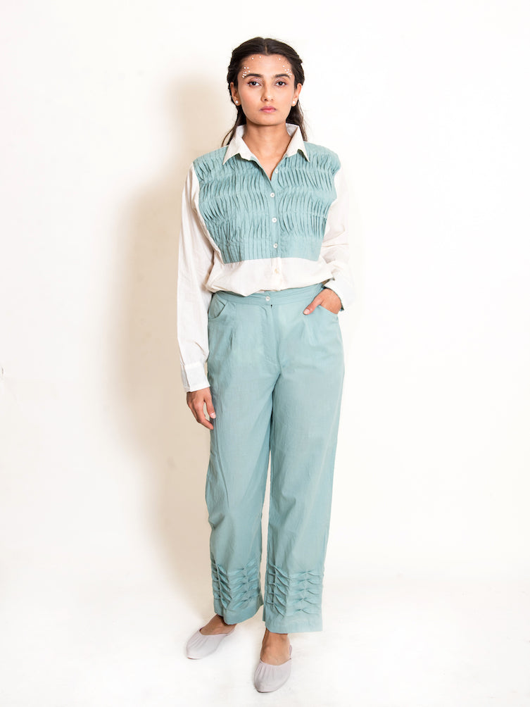 Finn Set (Top + Pants) Mul Cotton Mint Green - OurDve