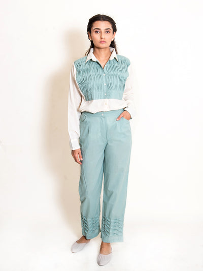 Finn Set (Top + Pants) Mul Cotton Mint Green - OurDve