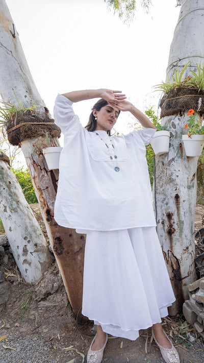 Flared Pants - White - OurDve