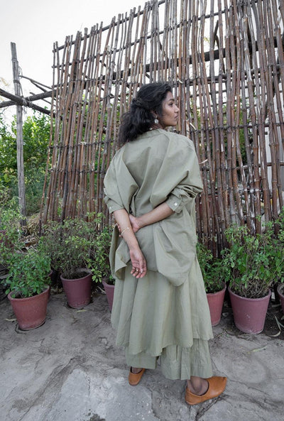 Flared Pants - Pista Green - OurDve