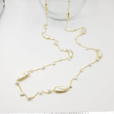 Long Running Water Pearl Necklace - OurDve