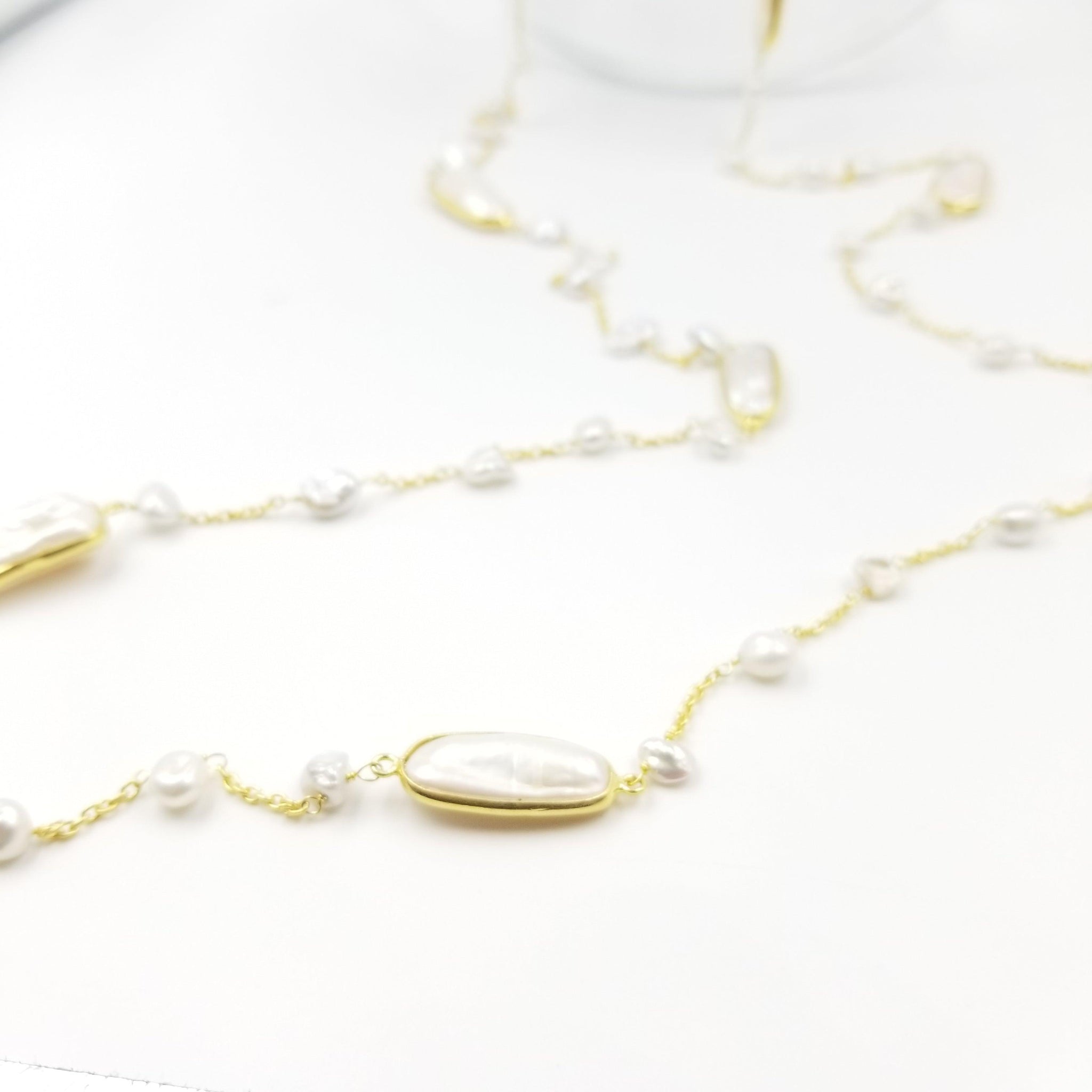 Long Running Water Pearl Necklace - OurDve