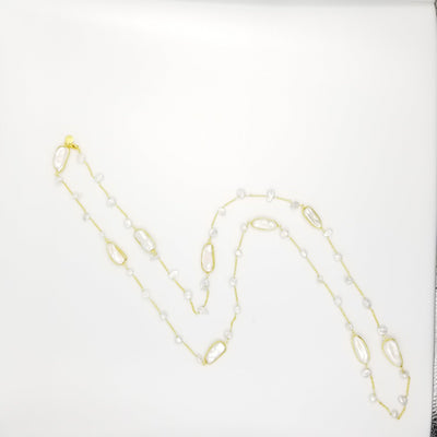 Long Running Water Pearl Necklace - OurDve