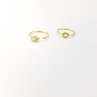 Moonstone Drop Ring - OurDve