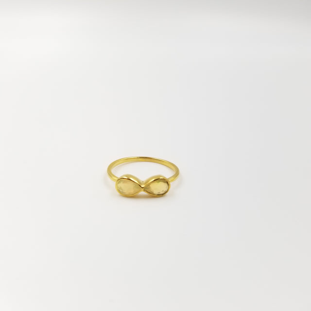 Moonstone Infinity Ring