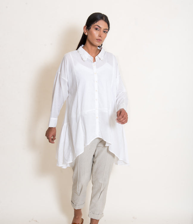 Otter Set (Top + Pants) Mul Cotton White - OurDve