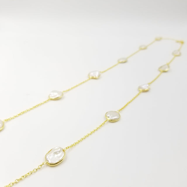 Oval Running Water Pearl Necklace - OurDve 