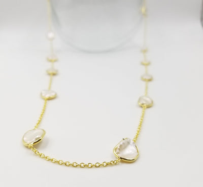 Oval Running Water Pearl Necklace - OurDve