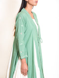 Pelican Set (Dress+Jacket) Mul Cotton - Apple Green - OurDve 