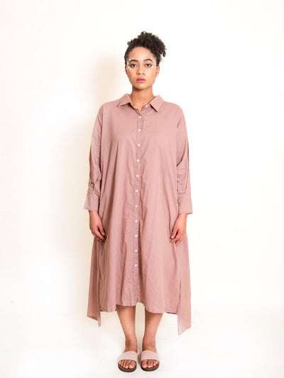 Poc Dress Mul Cotton - Ash Pink - OurDve
