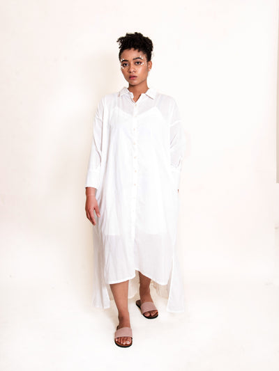 Poc Dress Mul Cotton - White - OurDve