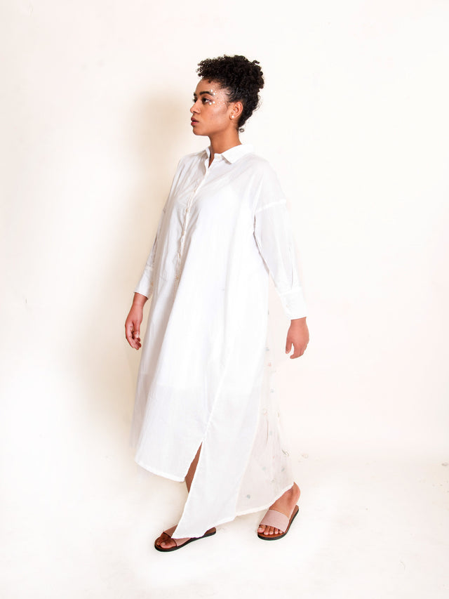 Poc Dress Mul Cotton - White - OurDve 