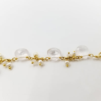 Rose Quartz Pearl Bracelet-Band - OurDve