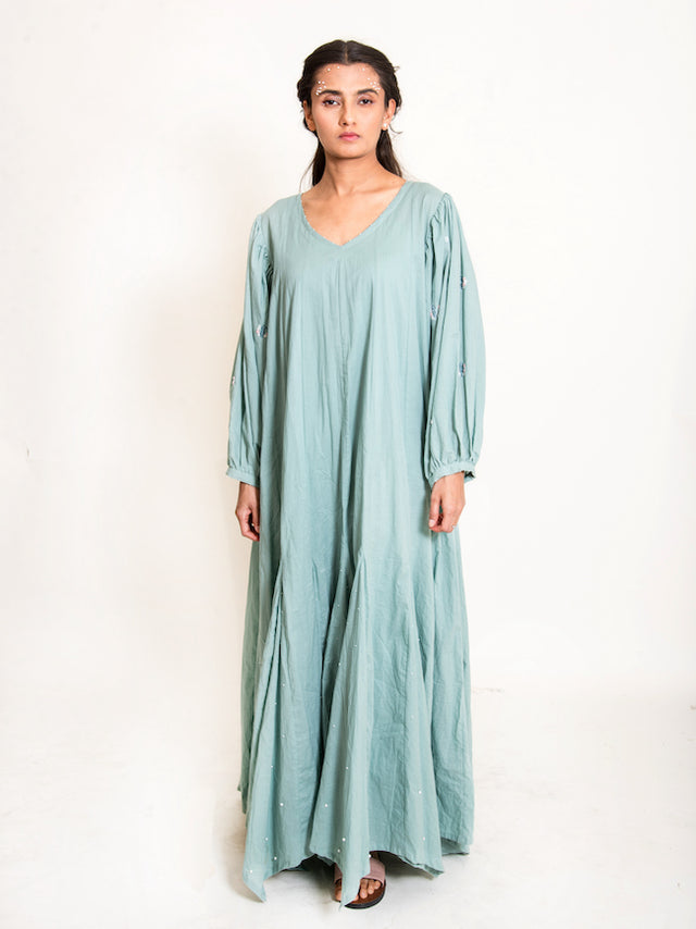 Seeho Dress Mul Cotton - Mint Green - OurDve 