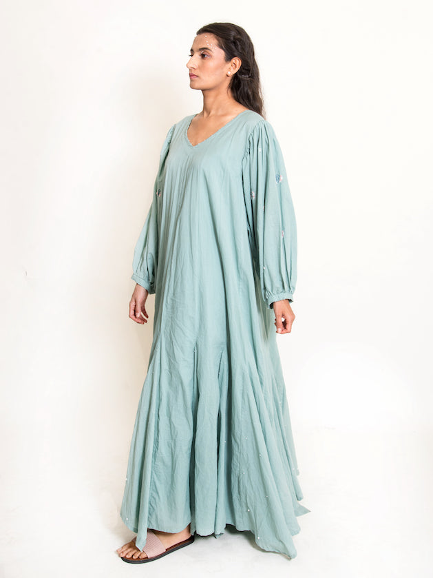 Seeho Dress Mul Cotton - Mint Green