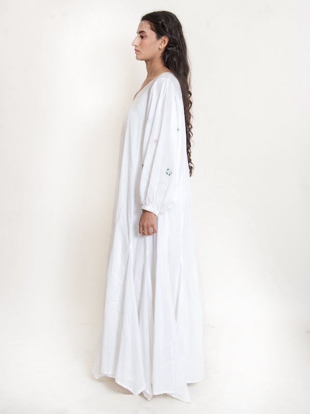 Seeho Dress Mul Cotton - White