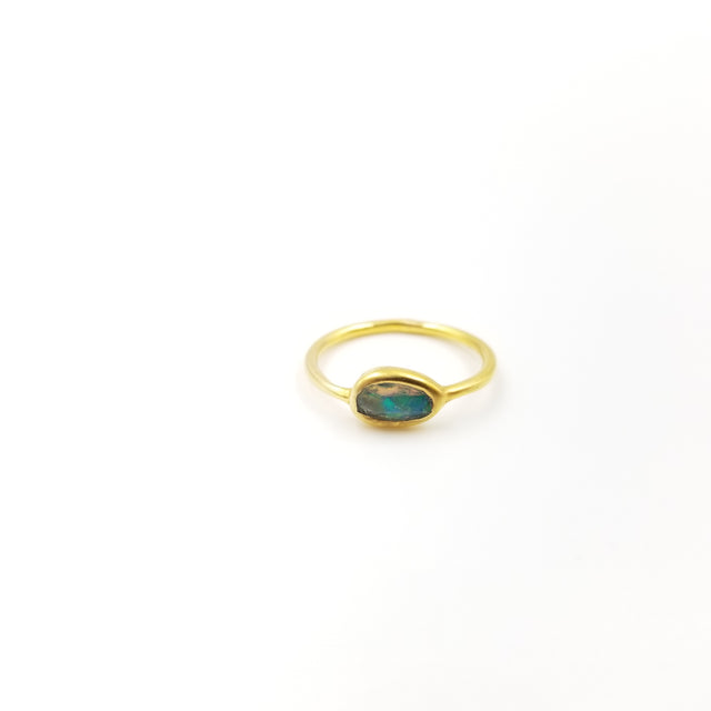 Single Opal Stone Ring