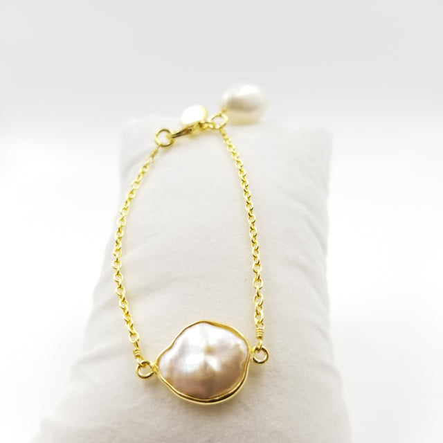 Rough Single Pearl Bracelet