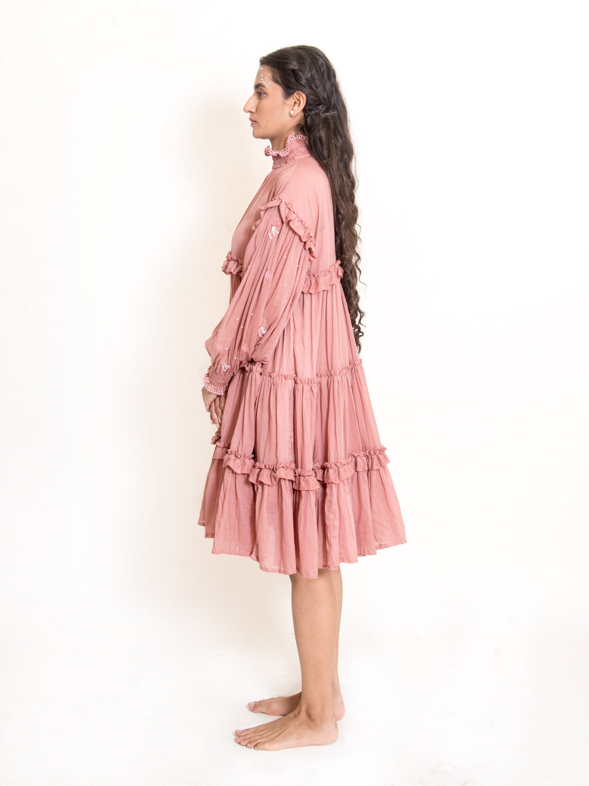 Squid Dress Mul Cotton - Onion Pink - OurDve