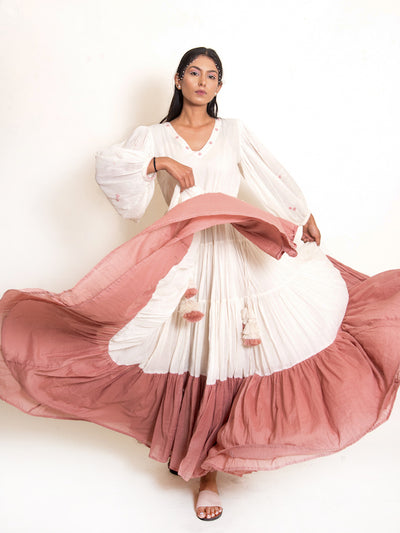 Stark Dress Mul Cotton - Beige - OurDve