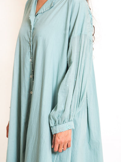 Swirl Dress Mul Cotton - Mint Green - OurDve