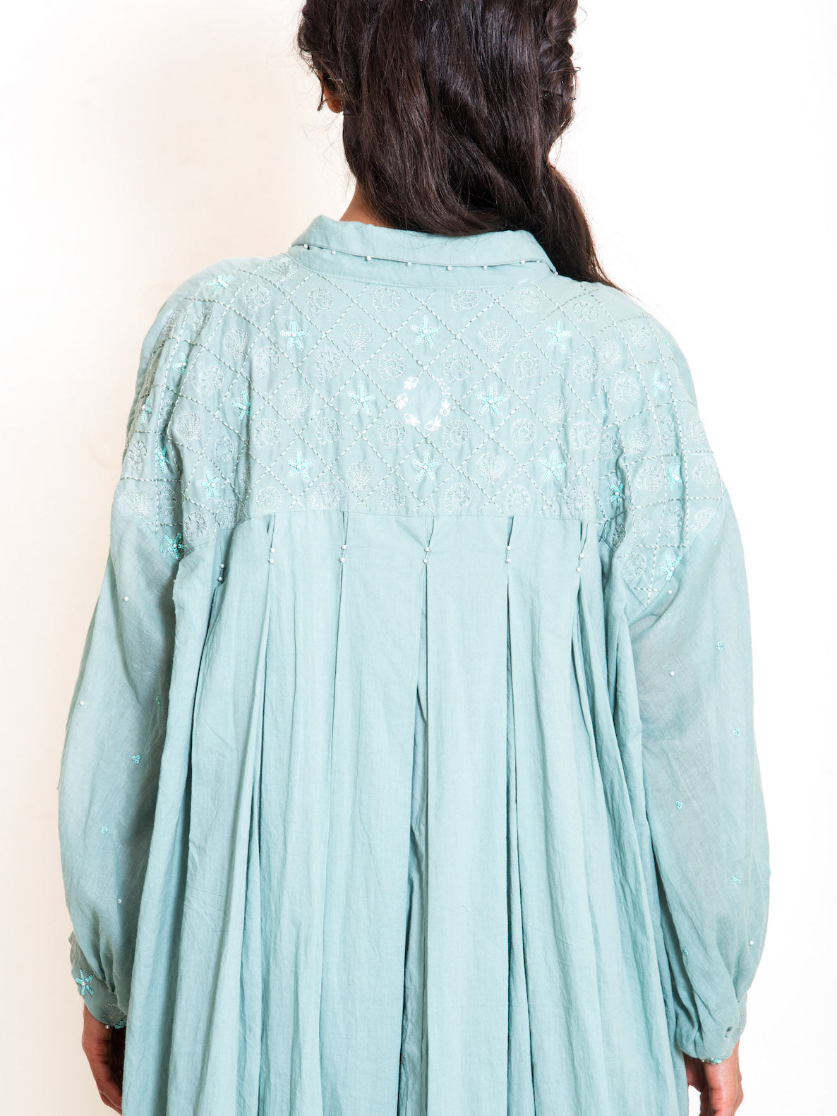 Swirl Dress Mul Cotton - Mint Green - OurDve