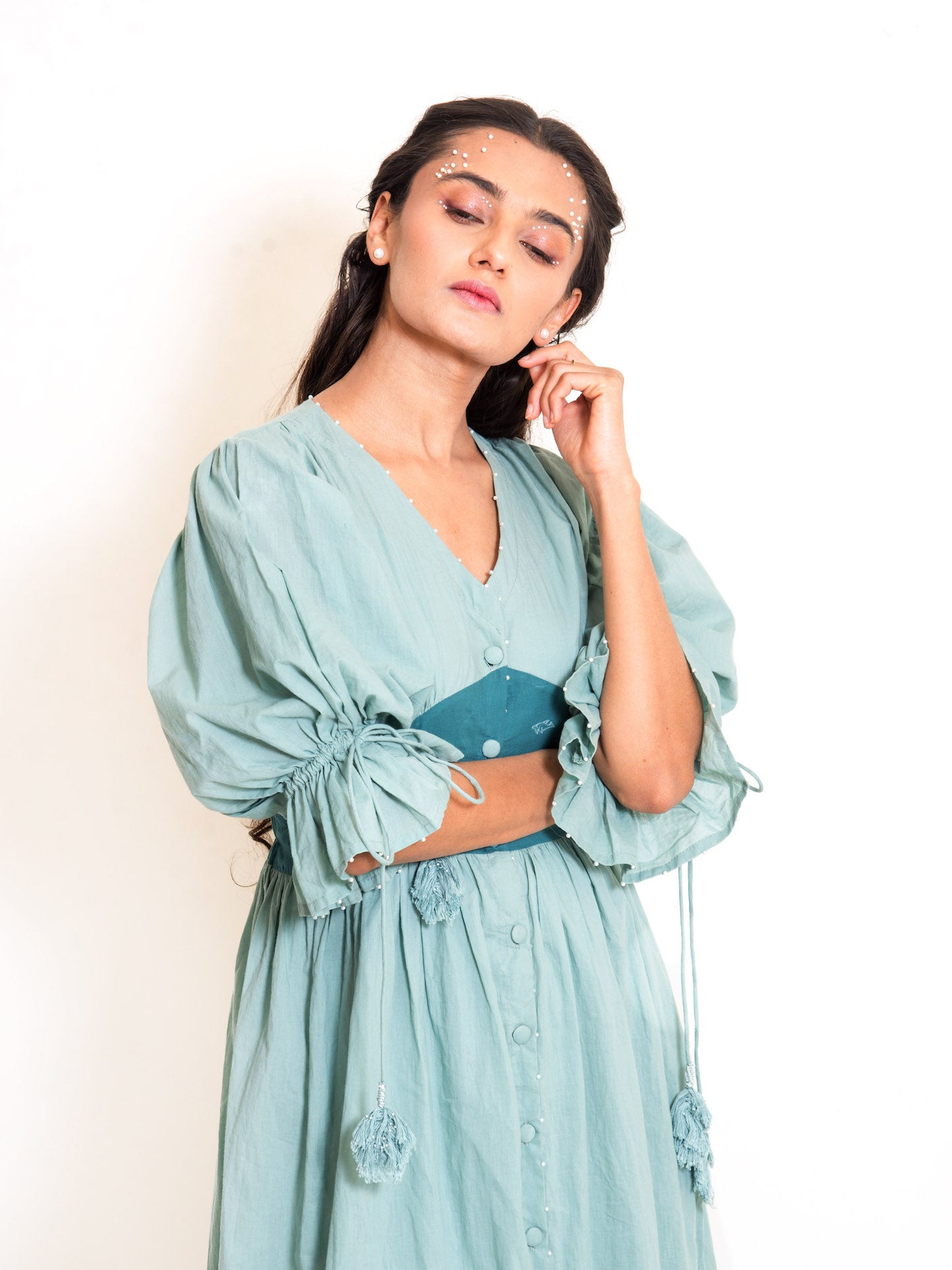 Turt Dress Mul Cotton - Mint Green - OurDve