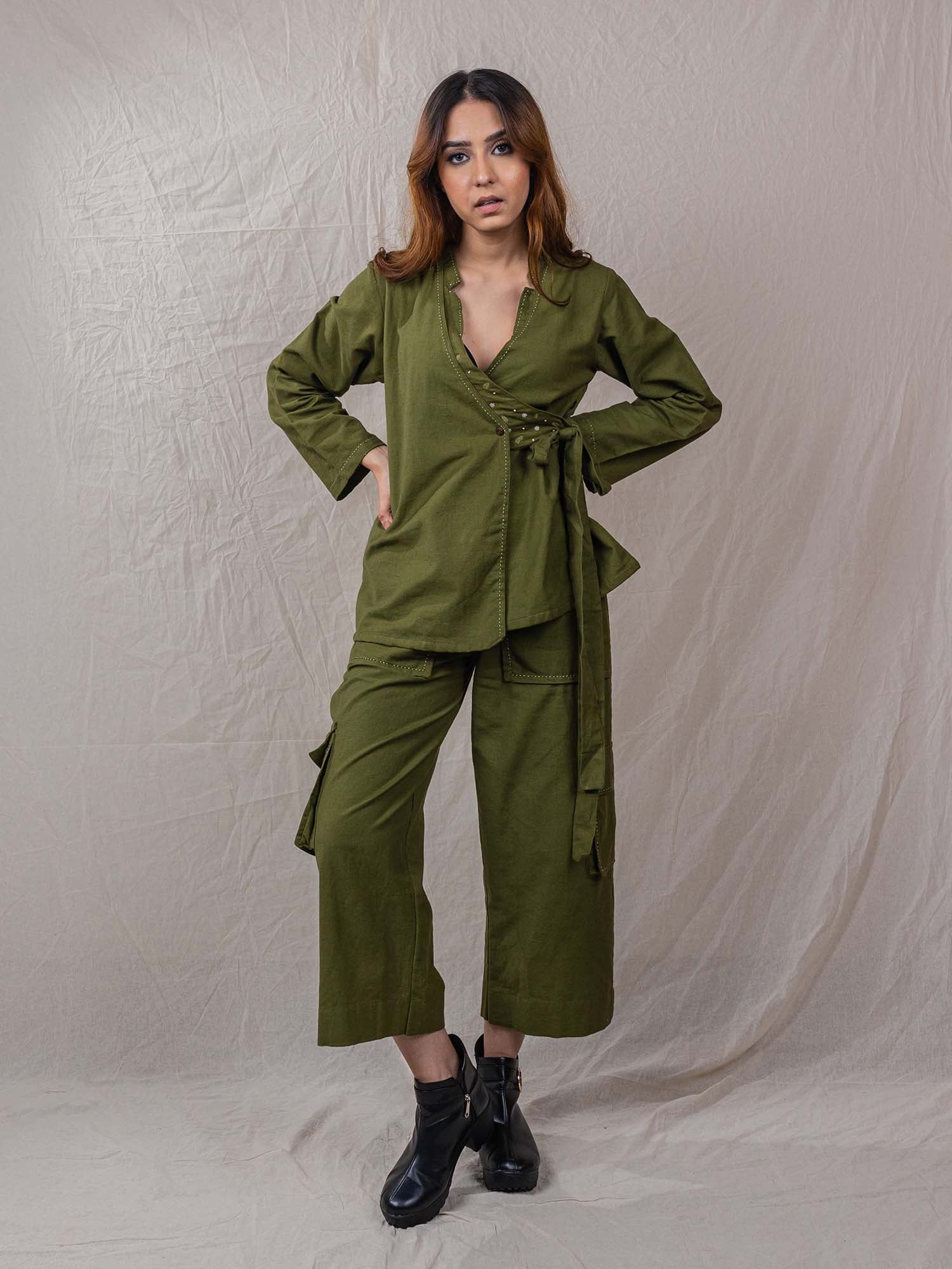 Boho Lime And Green Ombre Oversized Shirt With Pants – Swish By Dolcy &  Simran