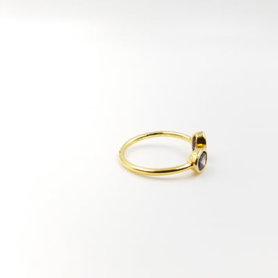 2 Stone Amethyst Ring - OurDve