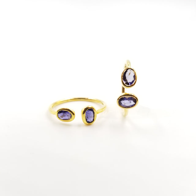 2 Stone Amethyst Ring - OurDve 