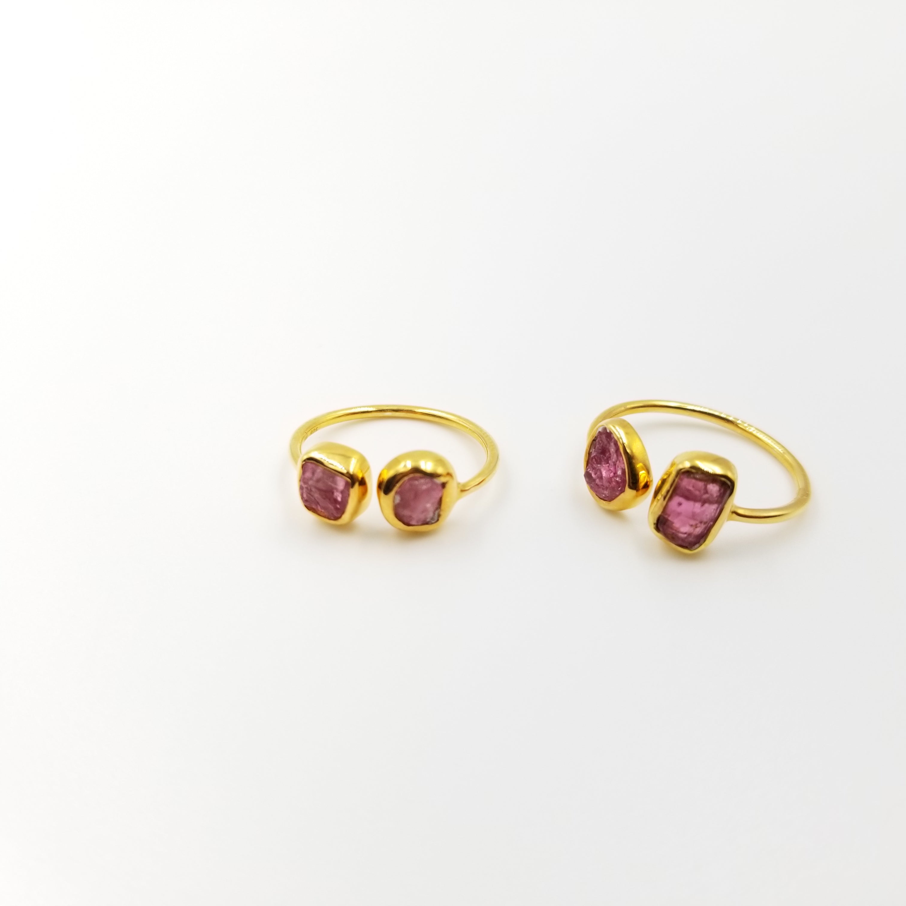 Marquis Cognac Diamond 2-Stone Ring in Palladium and Rose Gold - EC Design  Jewelry