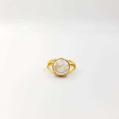 Yellow Rutile Stone Ring - OurDve