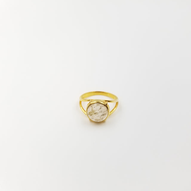 Yellow Rutile Stone Ring - OurDve 