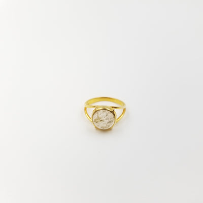 Yellow Rutile Stone Ring - OurDve